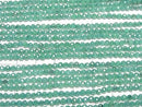 [Video] High Quality! Cubic Zirconia AAA Faceted Round 3mm [Green] 1-strand beads (approx. 14 inches/34 cm)