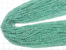 [Video] High Quality! Cubic Zirconia AAA Faceted Round 3mm [Green] 1-strand beads (approx. 14 inches/34 cm)
