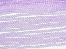 [Video]High Quality! Cubic Zirconia AAA Faceted Round 3mm [Lilac] 1strand beads (aprx.14inch/35cm)