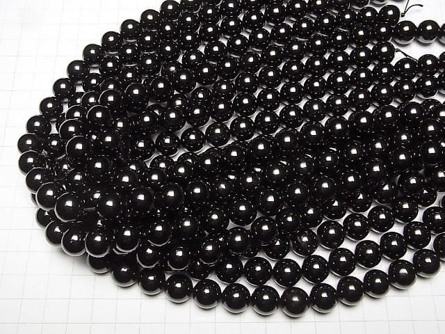 [Video]Natural Jet (Wood Fossil) Round 12mm half or 1strand beads (aprx.15inch/38cm)