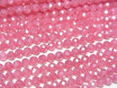 [Video]High Quality! Cubic Zirconia AAA Faceted Round 3mm [Red Pink] 1strand beads (aprx.14inch/35cm)