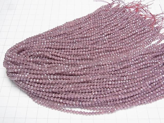 [Video]High Quality! Cubic Zirconia AAA Faceted Round 3mm [Reddish Brown] 1strand beads (aprx.14inch/35cm)