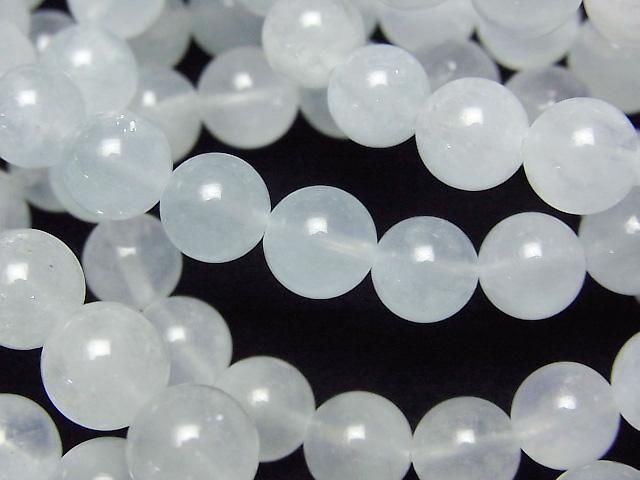 [Video] Milky Aquamarine Round 8mm Bracelet