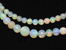 [Video][One of a kind] High Quality Ethiopian Opal AAAAA Round 4.5-8mm 1strand beads (aprx.16inch/40cm) NO.101