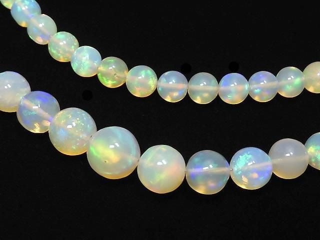 [Video][One of a kind] High Quality Ethiopian Opal AAAAA Round 4.5-7mm 1strand beads (aprx.16inch/40cm) NO.103