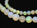 [Video][One of a kind] High Quality Ethiopian Opal AAAAA Round 5-9mm 1strand beads (aprx.16inch/40cm) NO.104