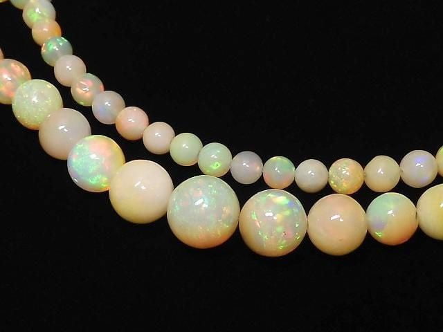 [Video][One of a kind] High Quality Ethiopian Opal AAAAA Round 4.5-10mm 1strand beads (aprx.16inch/40cm) NO.105