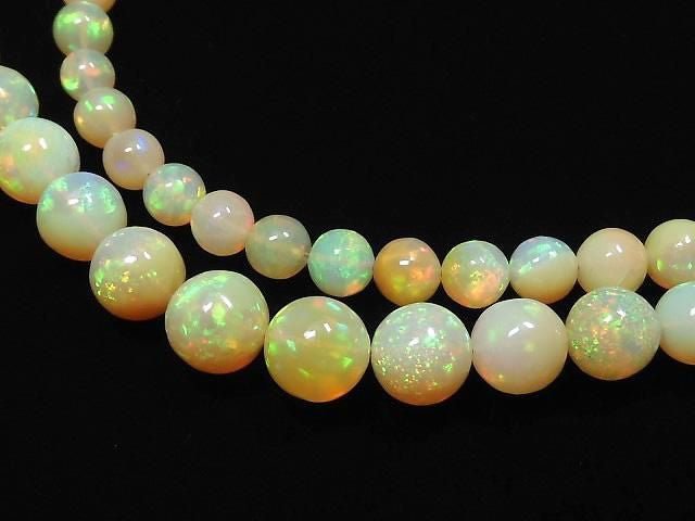 [Video][One of a kind] High Quality Ethiopian Opal AAAAA Round 5-8.5mm 1strand beads (aprx.16inch/40cm) NO.106