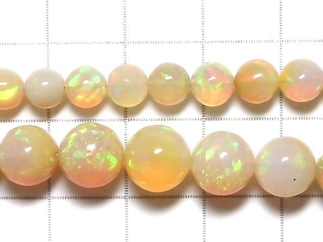 [Video][One of a kind] High Quality Ethiopian Opal AAAAA Round 5-8.5mm 1strand beads (aprx.16inch/40cm) NO.106
