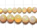 [Video][One of a kind] High Quality Ethiopian Opal AAAAA Round 5-8.5mm 1strand beads (aprx.16inch/40cm) NO.106