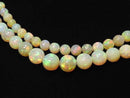[Video][One of a kind] High Quality Ethiopian Opal AAAAA Round 5-8.5mm 1strand beads (aprx.16inch/40cm) NO.107