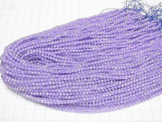 [Video]High Quality! Cubic Zirconia AAA Faceted Round 3mm [Crocus] 1strand beads (aprx.14inch/35cm)