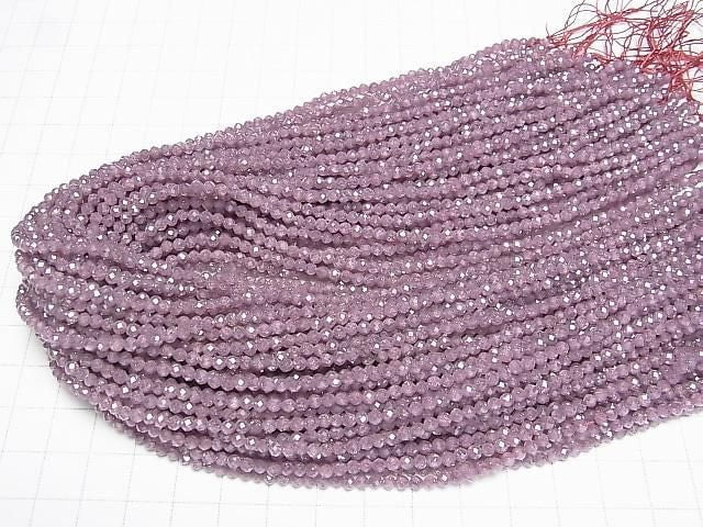 [Video]High Quality! Cubic Zirconia AAA Faceted Round 3mm [Bordeaux Brown] 1strand beads (aprx.14inch/35cm)