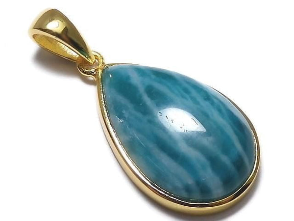 [Video][One of a kind] Amazonite AAA- Pendant 18KGP NO.231