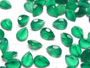 [Video]High Quality Green Onyx AAA Loose stone Pear shape Faceted 8x6mm 5pcs