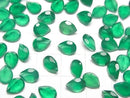 [Video]High Quality Green Onyx AAA Loose stone Pear shape Faceted 8x6mm 5pcs