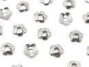 Metal parts bead cap 4x4x1.2mm silver color 10pcs
