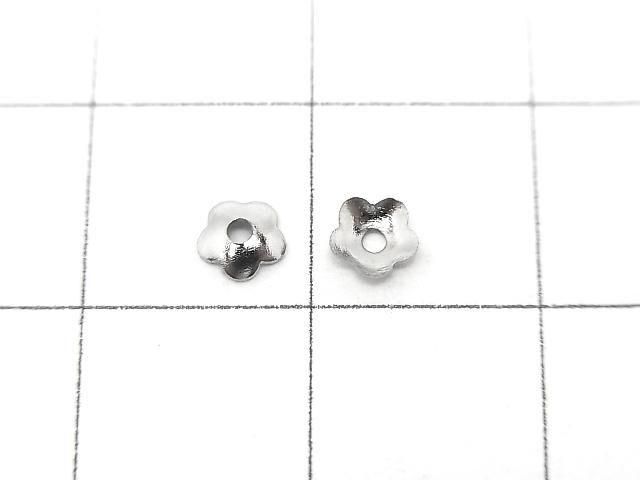 Metal parts bead cap 4x4x1.2mm silver color 10pcs
