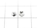 Metal parts bead cap 4x4x1.2mm silver color 10pcs