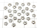 Metal parts bead cap 4x4x1.2mm silver color 10pcs