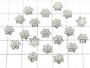 Metal parts Bead cap 7x7x0.5mm Silver color 10pcs