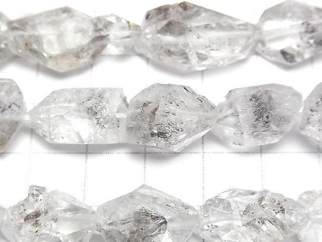 [Video] Pakistan Double Point Crystal [Clear] [Black] half or 1strand beads (aprx.15inch/36cm)