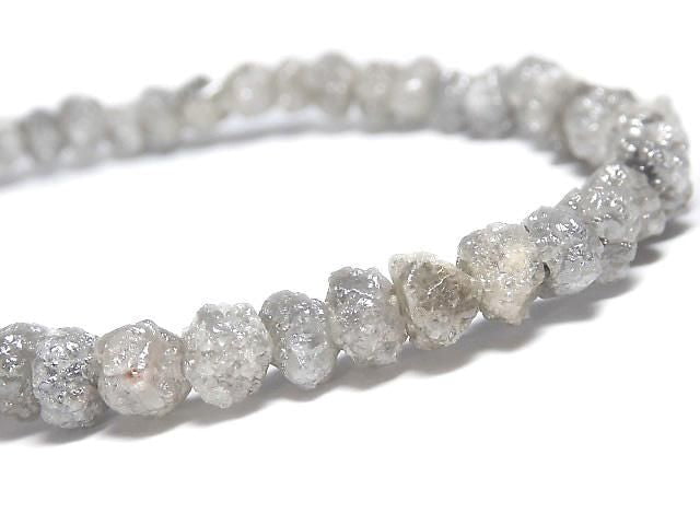 [Video][One of a kind] [1mm hole] Gray Diamond Rough Nugget Bracelet NO.2