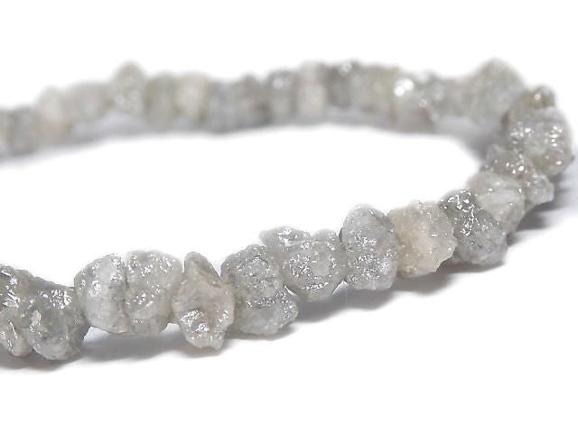 [Video][One of a kind] [1mm hole] Gray Diamond Rough Nugget Bracelet NO.4