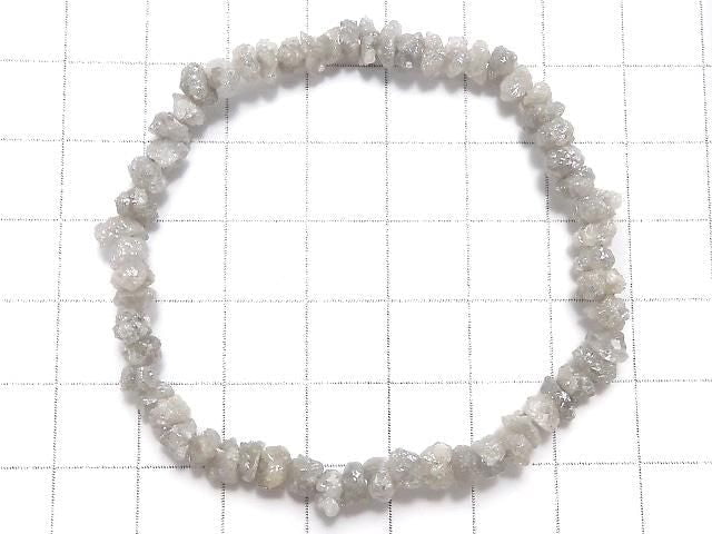 [Video][One of a kind] [1mm hole] Gray Diamond Rough Nugget Bracelet NO.6