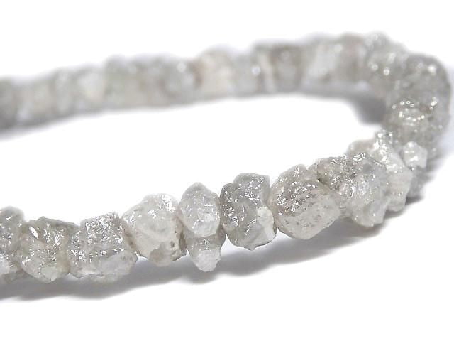 [Video][One of a kind] [1mm hole] Gray Diamond Rough Nugget Bracelet NO.7