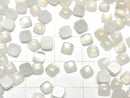 [Video] White Moonstone AAA Square Cabochon 4x4mm 10pcs