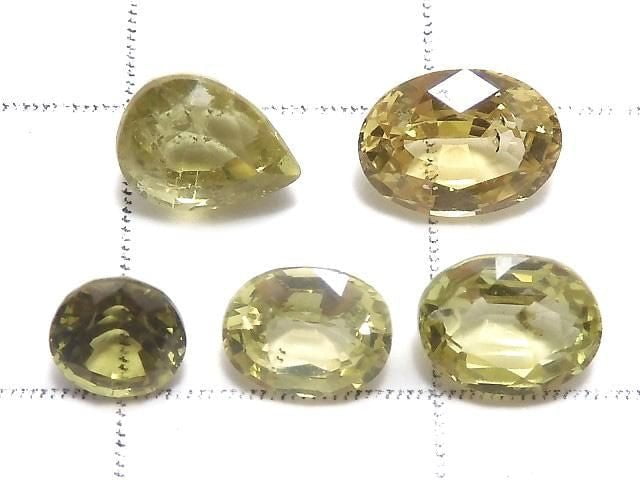 [Video][One of a kind] High Quality Chrysoberyl Loose stone Faceted 5pcs Set NO.3