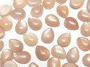 [Video] Peach Moonstone AAA- Pear shape Cabochon 8x6mm 10pcs