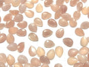 [Video]High Quality Peach Moonstone AAA- Loose stone Pear shape Faceted 8x6mm 5pcs