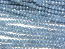 [Video]High Quality! Cubic Zirconia AAA Faceted Round 2mm [Blue Gray] 1strand beads (aprx.14inch/35cm)