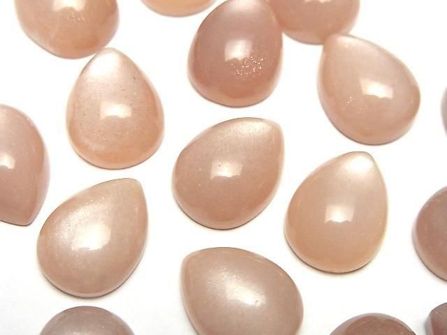 [Video] Peach Moonstone AAA- Pear shape Cabochon 16x12mm 2pcs