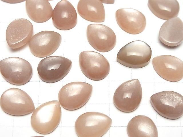 [Video] Peach Moonstone AAA- Pear shape Cabochon 16x12mm 2pcs