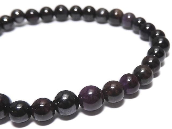 [Video][One of a kind] Sugilite AAA Round 5-6.5mm Bracelet NO.218