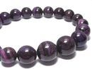 [Video][One of a kind] Sugilite AAA Round 7-10mm Bracelet NO.225