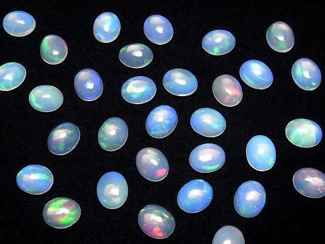 [Video]High Quality Ethiopia Water Opal AAA- Oval Cabochon 11x9mm 1pc