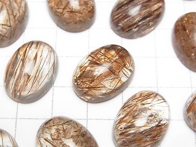 [Video]Copper Rutilated Quartz AAA Oval Cabochon 20x15mm 1pc