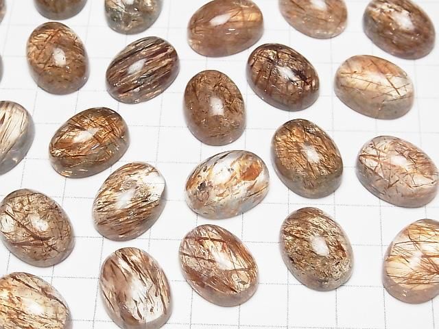 [Video]Copper Rutilated Quartz AAA Oval Cabochon 20x15mm 1pc