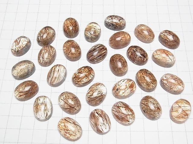 [Video]Copper Rutilated Quartz AAA Oval Cabochon 20x15mm 1pc