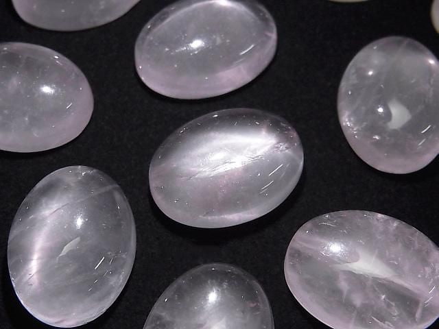 [Video] Star Rose Quartz AA++ Oval Cabochon 20x15mm 2pcs