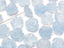 [Video]Aquamarine AAA- Rose 10mm [Half Drilled Hole] 2pcs