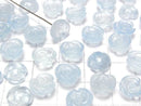 [Video]Aquamarine AAA- Rose 10mm [Half Drilled Hole] 2pcs