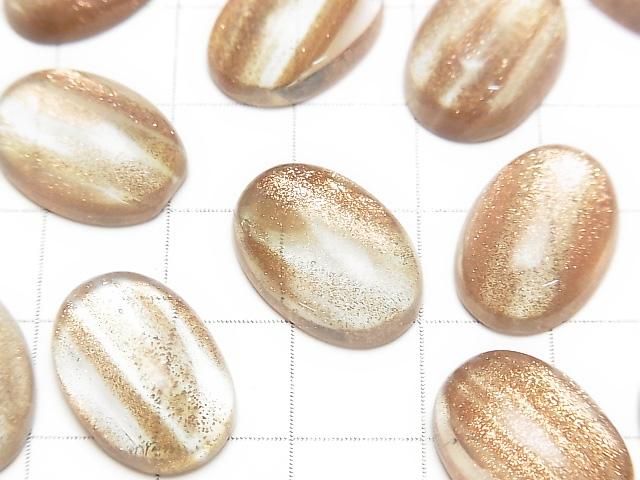 [Video] Bronze Shine Crystal Oval Cabochon 18x13mm 3pcs