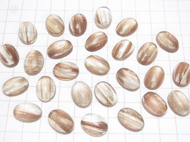 [Video] Bronze Shine Crystal Oval Cabochon 18x13mm 3pcs