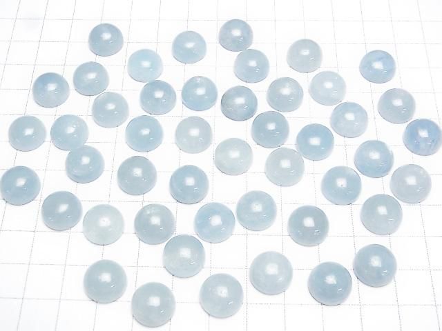[Video]Aquamarine AA++ Round Cabochon 12x12mm 2pcs