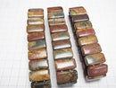 [Video] Picasso Jasper 2-Hole Rectangle 20x10x6mm 1strand (Bangle Bracelet)